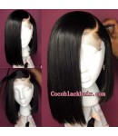 Viola-Pre plucked 13x6 wig straight bob Brazilian virgin human hair