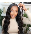 Lucy15-Wear Go Wig Virgin Human Hair Pre Cut HD Lace Wig Straight Wave