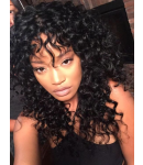 Hawa- Brazilian virgin loose curly full lace wig