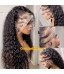 Macie-Transparent lace front wig Brazilian virgin human hair pre plucked hairline 