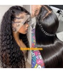 Macie-Transparent lace front wig Brazilian virgin human hair pre plucked hairline 