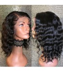 Emily26-Brazilian virgin tropic wave bob 360 lace frontal wig 