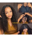 Nina-V part wig Brazilian virgin kinky curl Quick & Easy Affordable Wig