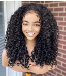 Meka- Wand curls 13*6 HD lace front wig Curly hairline Brazilian virgin human hair Pre-plucked 