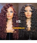 Angela 43-5x5 HD lace closure wig Wand Curls Brazilian virgin human hair pre plucked
