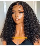 Angela 12-5x5 HD lace closure wig Wet Curly 10A grade Brazilian virgin human hair 