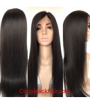 【Top seller】Emily03-Yaki straight 360 wig Brazilian virgin human hair ready ship