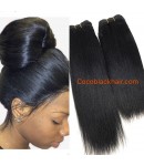 Brazilian virgin human hair yaki straight wefts