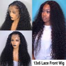 Edna-Brazilian virgin human hair spiral curly 13x6 glueless lace front wig Pre plucked hairline