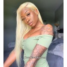 Ebonee-Brazilian virgin 613 color glueless lace front wig