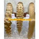 Emma-Brazilian 613 color pre plucked full lace wig
