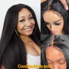 Whitney-Afro Curl hairline HD Lace front wig Brazilian virgin human hair 