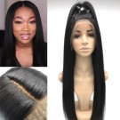 Bess-Brazilian virgin Yaki straight Full lace silk top wig