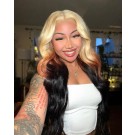 Angela 58-Blonde ombre 5x5 HD lace closure wig virgin human hair 