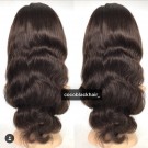 Tara-Brazilian virgin pre plucked body wave full lace wig