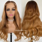 Angela 59-Brown 5x5 HD lace closure wig virgin human hair 