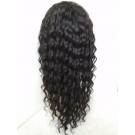 Karol-Burmese virgin hair 10mm curly silk top full lace wig bleached knots