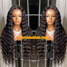 Angela 06-5x5 HD lace closure wig Deep Wave 10A grade Brazilian virgin human hair 