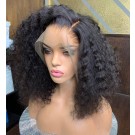 Alice-Pre plucked deep wave bob 13x6 glueless lace front wig Brazilian virgin human hair