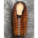Emily71-Pre plucked Brazilian virgin deep wave ombre brown 360 wig 