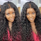 Lucy10-Wear and Go Wig Virgin Human Hair Pre Cut HD Lace Wig deep wave