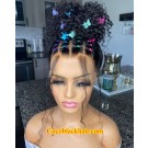 Ciara-Fake scalp lace front 13x6 wig Spiral curl Brazilian virgin human hair Pre plucked hairline