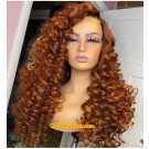 Angela 35-Ginger color loose wave 5x5 HD lace closure human hair wig 