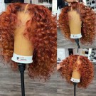 Nadia-Ginger curly 13x6 HD lace front wig Pre plucked Brazilian virgin human hair 