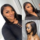 Sally- Virgin human hair Silk Straight Bob 13x6 HD lace front wig Pre plucked hairline