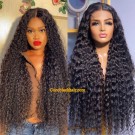 Angela 47-5x5 HD lace closure wig Water Wave Brazilian virgin human hair Pre-plucked