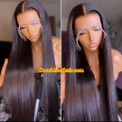 Zora-10A HD Lace silky straight 13x6 wig Brazilian virgin human hair Pre plucked hairline 