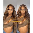 Angela46-Highlight color 5x5 HD Lace closure wig Brazilian virgin human hair pre plucked hairline