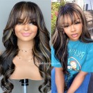 Angela 38- 5x5 HD lace closure wig Highlights loose wave Brazilian virgin human hair