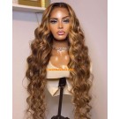 Angela 34-Honey blonde brown 5x5 HD lace closure human hair wig