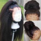 Emily01-kinky straight/ Italian yaki 360 wig Brazilian virgin human hair