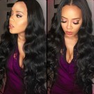 Judi-Brazilian virgin human hair body wave full lace wig
