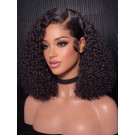 Zana-Pre plucked kinky curly Skin melt HD Lace 13x6 lace front wig
