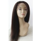 Olga-Kinky straight glueless lace front silk top wig
