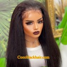 Lucy06-Wear and Go Wig Virgin Human Hair Pre Cut HD Lace Wig kinky straight