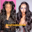 Hazel-HD Lace 13x6 Wig Loose Wave Pre plucked Brazilian virgin human hair glueless lace front wig 