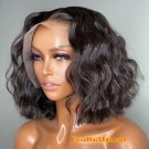Wilma-Loose wave bob 13x6 wig Brazilian virgin human hair Pre plucked hairline middle parting