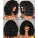 Emily76-Water wave bang bob wig Pre plucked Brazilian virgin 360 wig 