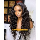 Angela 20-5x5 HD lace closure wig Ocean wave Brazilian virgin human hair Pre plucked hairline