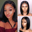 Lala-Brazilian virgin straight bob 4*4 lace closure wig