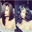 Emily18-Pre plucked Brazilian virgin wave/straight bob 360 wig 