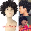 Carla- Machine made short curly hair for summer