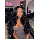 Nelly-Brazilian virgin hair loose wave middle part full lace wig