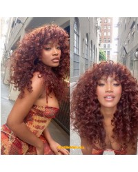 Emily95-Brazilian virgin wanded curl 360 wig with bangs