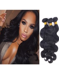 Brazilian virgin 3 bundles body wave hair weaves