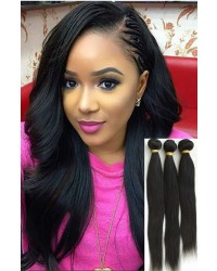 Brazilian virgin 3 bundles silky straight hair weaves